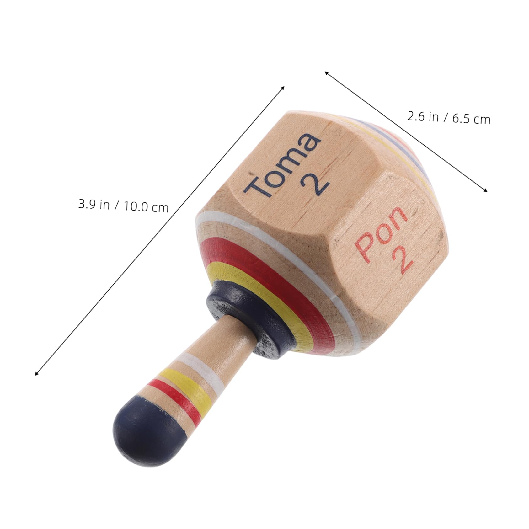 Milisten Smooth Spinning Top Toy Mexican Wooden Gyro for Kids Fidget Toy for Parties