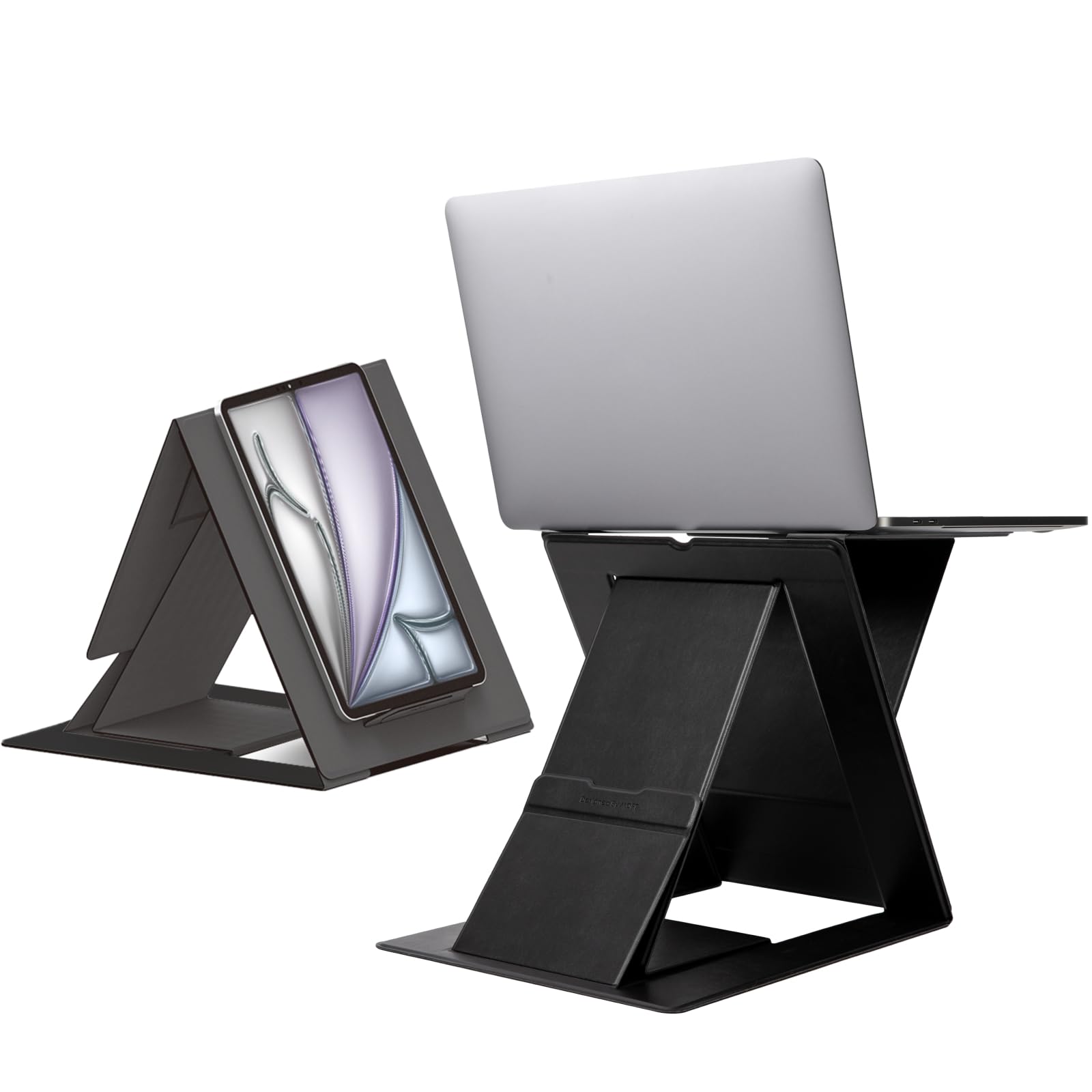 MOFT Z unsichtbarer dünner Ständer und tragbarer Schreibtisch, verstellbare Sitz-/Stehwinkel, kompatibel mit den meisten Laptops (Schwarz)
