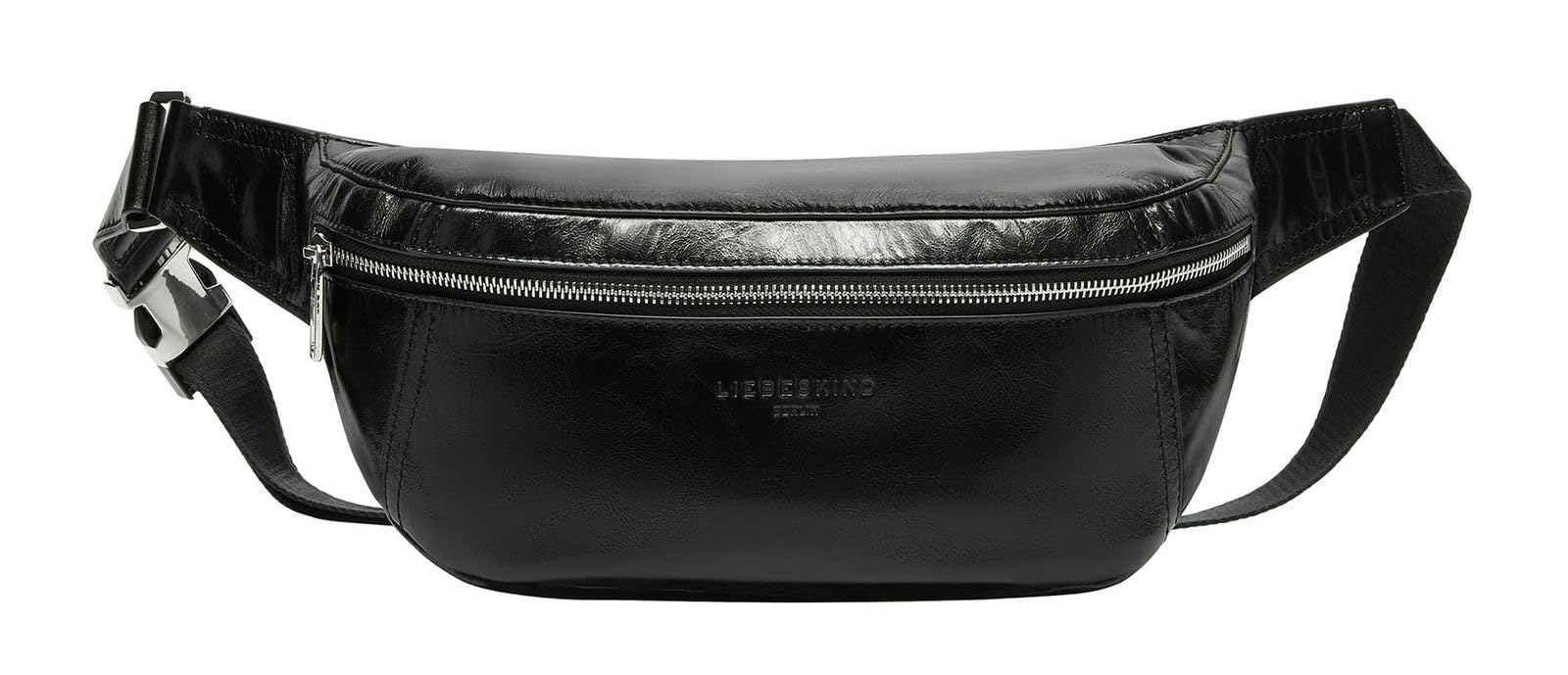 LIEBESKIND Berlin Belt Bag Chudy Paper Touch Crinkle Beltbag Black
