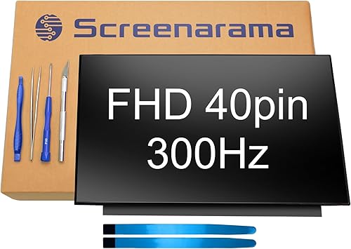 SCREENARAMA Nueva pantalla de repuesto para ASUS ROG G731G G731GU GL731G GL731GT (40pin 300Hz) FHD 1920x1080 IPS LCD pantalla LED con herramientas y
