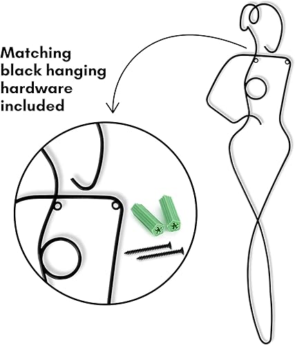 Vista 53 de Americanflat Decoración de pared de 14 x 10.5 pulgadas, decoración de pared de metal de anclaje para dormitorio, decoración moderna de pared