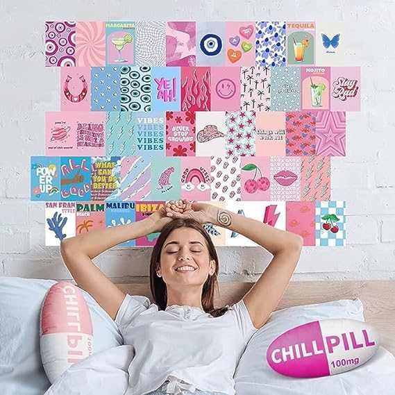 Miniatura 5 de Almohada de píldora Chill  Regalo de elefante blanco, lindas almohadas de preppy para decoración de habitación preparada, decoración estética de