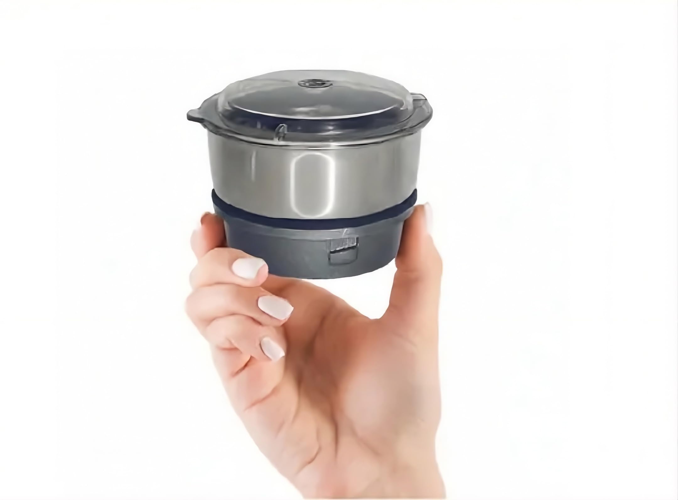 Itida Stainless Steel Mixer Jar Only with Transparent Lid - Compatible with BAJAJ, PREETHI, and More. (Itida Mini, Mini)