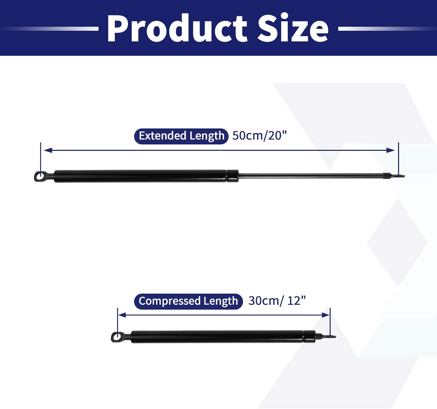 X AUTOHAUX 2 Pcs 20inch 100Ibs/445N Black Lift Supports Struts Shocks Gas Spring Universal for RV Car Truck Boat