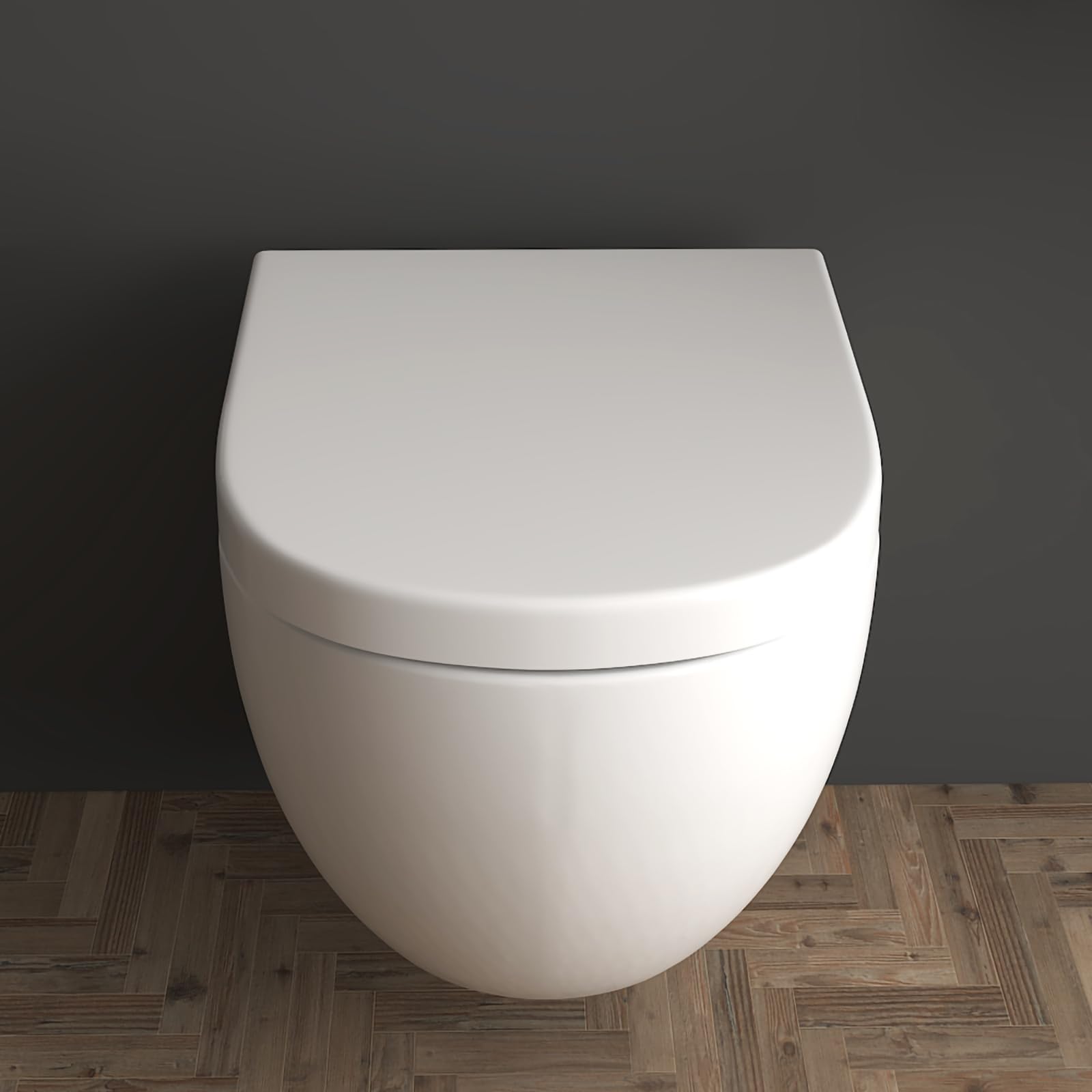 Alpenberger WC Spülrandlos | Toilette mit Bidet Funktion | Dusch WC Set | Hänge WC mit Schallschutz & Armatur | Toilettendeckel mit Absenkautomatik | Passend Geberit
