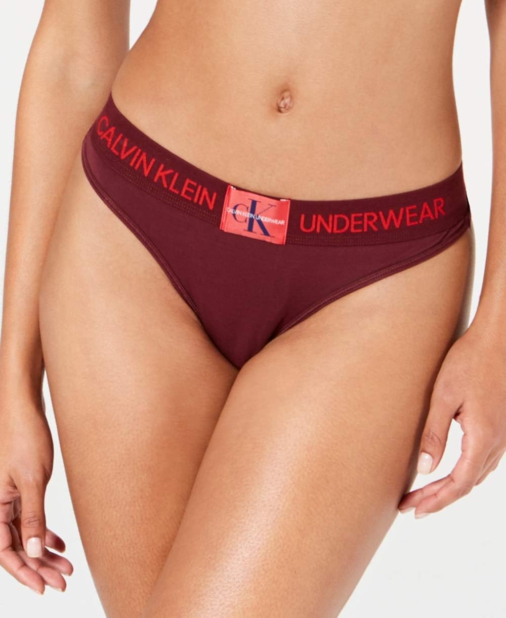 calvin klein monogram thong black