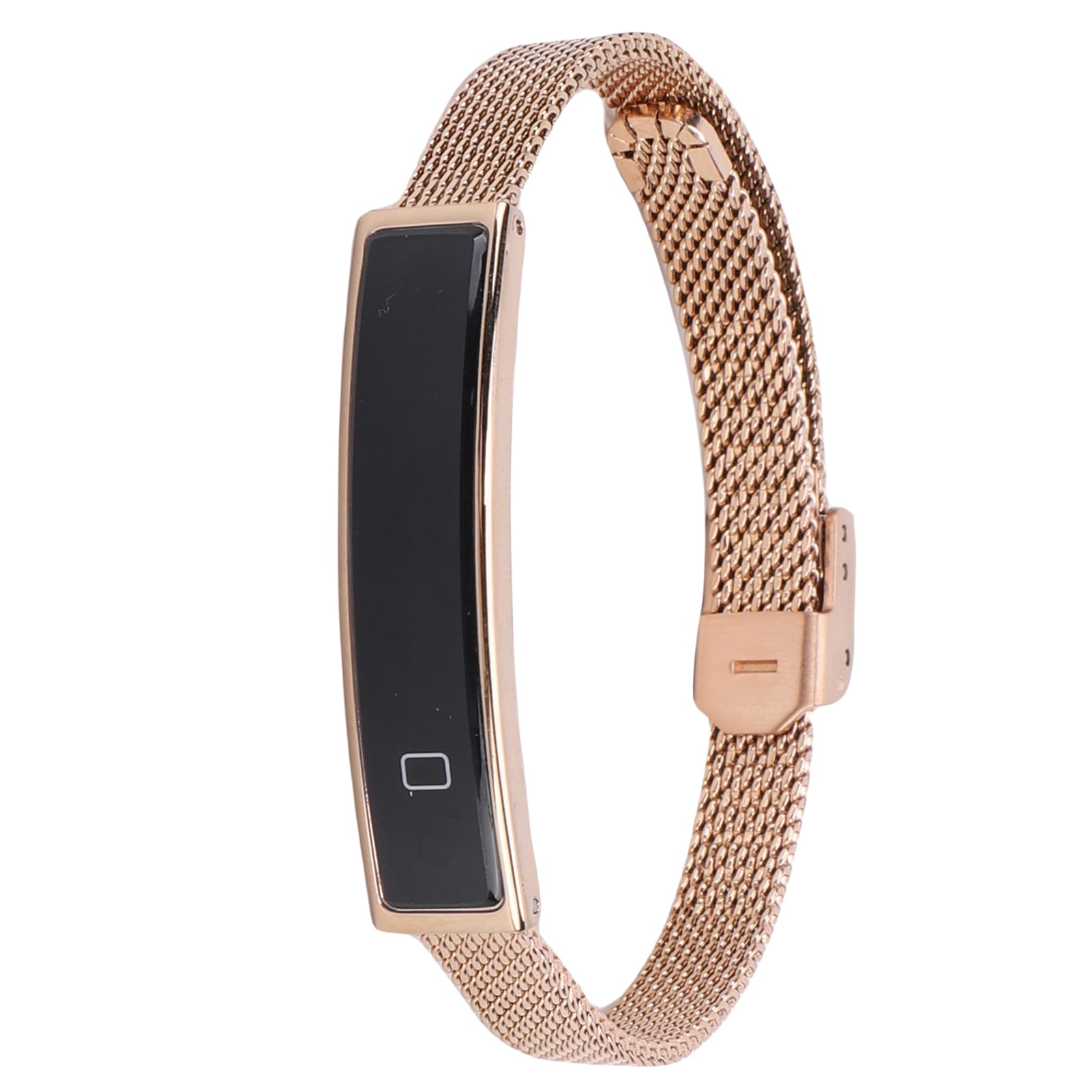 banapoy Bracelet Intelligent, Traqueurs de Fitness, Cadeaux pour Noël, Femmes et Hommes, Téléphone Bluetooth, Obturateur à Distance, étanche pour la Course à Pied, Le Cyclisme (Gold)