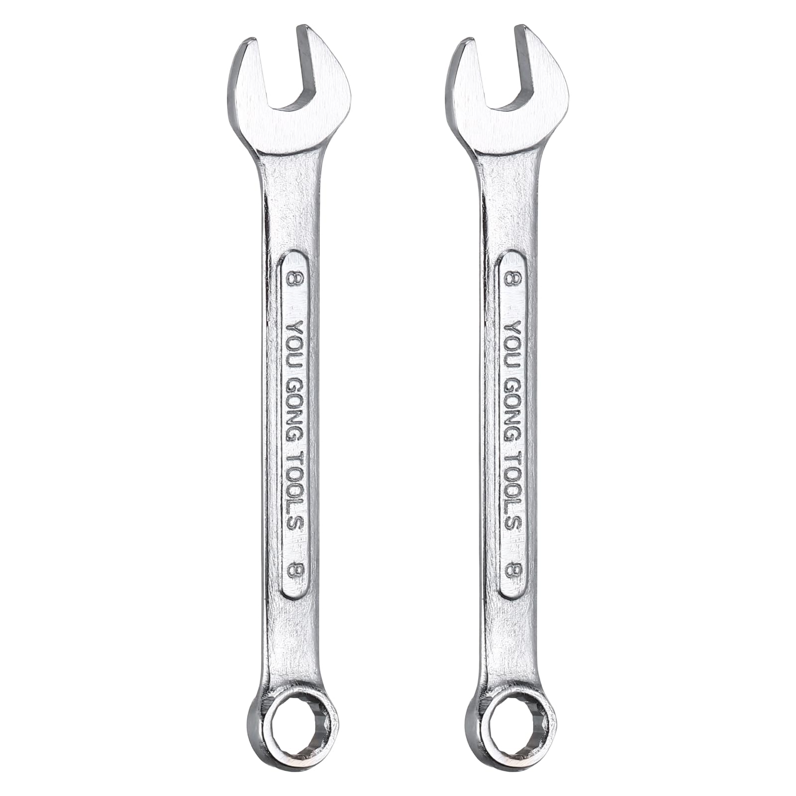 sourcing map Combination Wrench, 8mm Open End & 15-Degree Offset 2Pcs