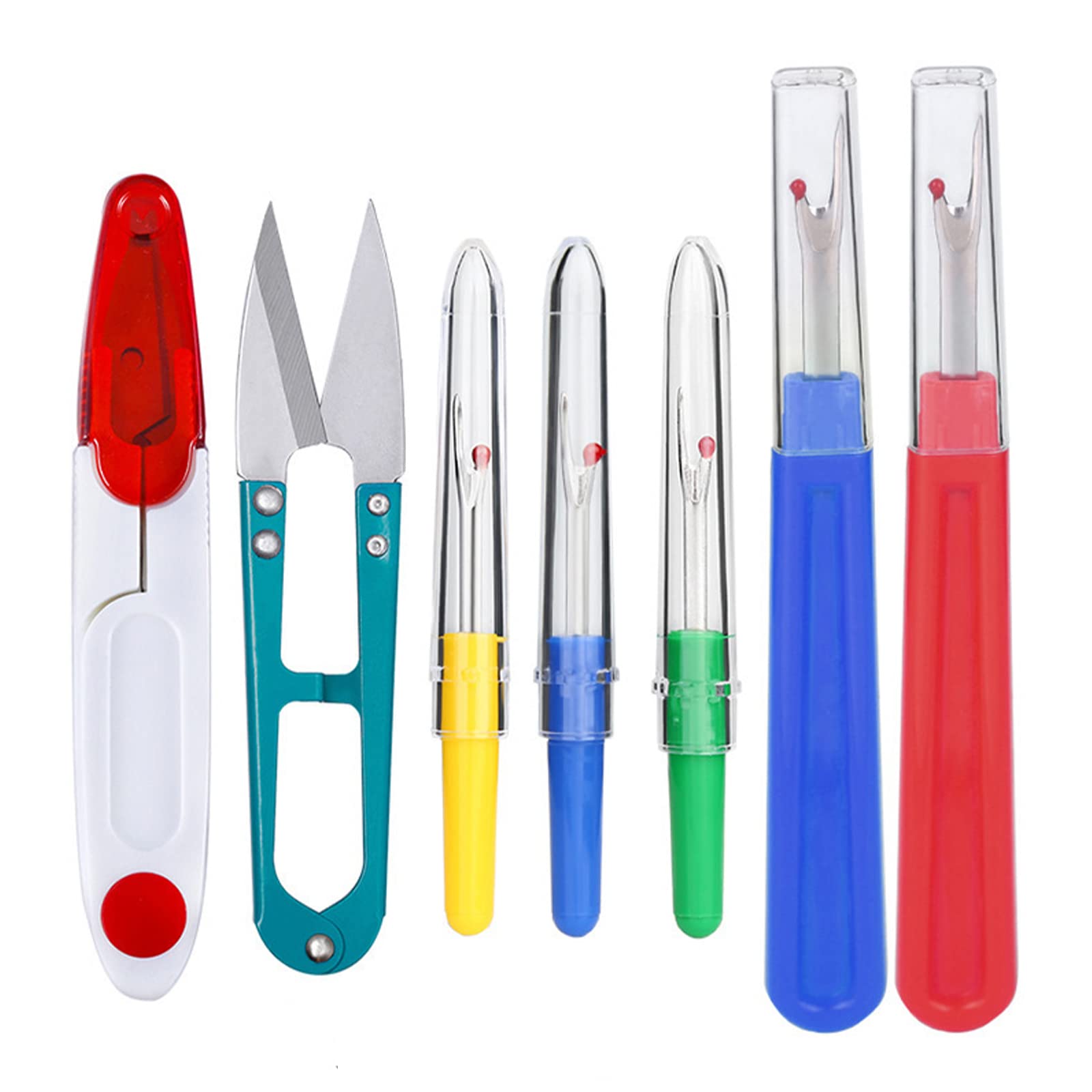 JIANYI Set 4 Squarciacuci – Forbici Da Cucito E Tagliafili In Acciaio Inox Con Manico Ergonomico – Attrezzi Per Sfilare E Rammentare