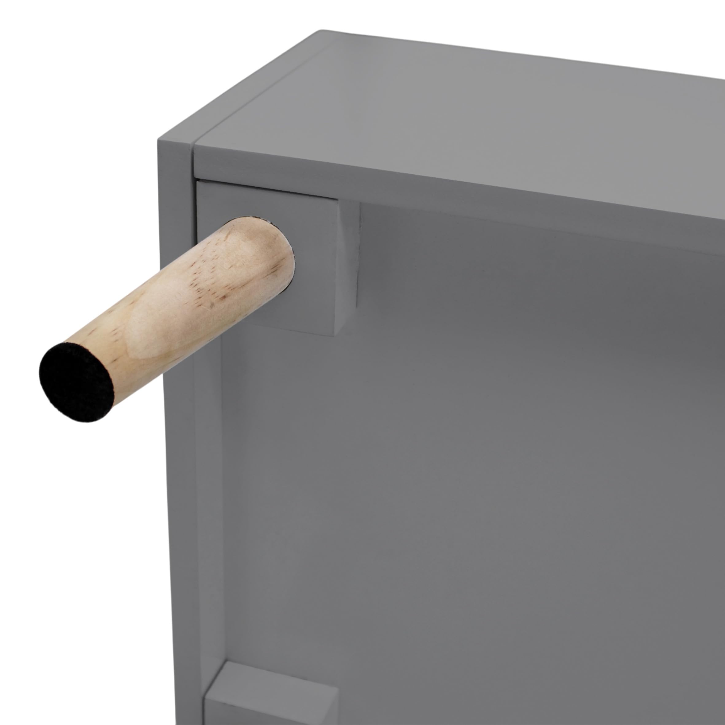 Spetebo Kinder Aufbewahrungstruhe Wolke, grau, 58 x 45 cm, Holz | Ordnungskiste im kindgerechten Design Für Spielzeug und Bücher Spielzeugkiste Holztruhe