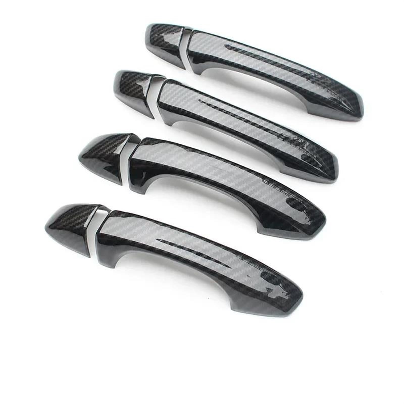 Jtwmty Style2 Side Door Parts Carbon Fiber Chrome Car Door Handle Cover Trim Sticker Styling Accessories For Skoda For Kodiaq 2017-2022(Style2)