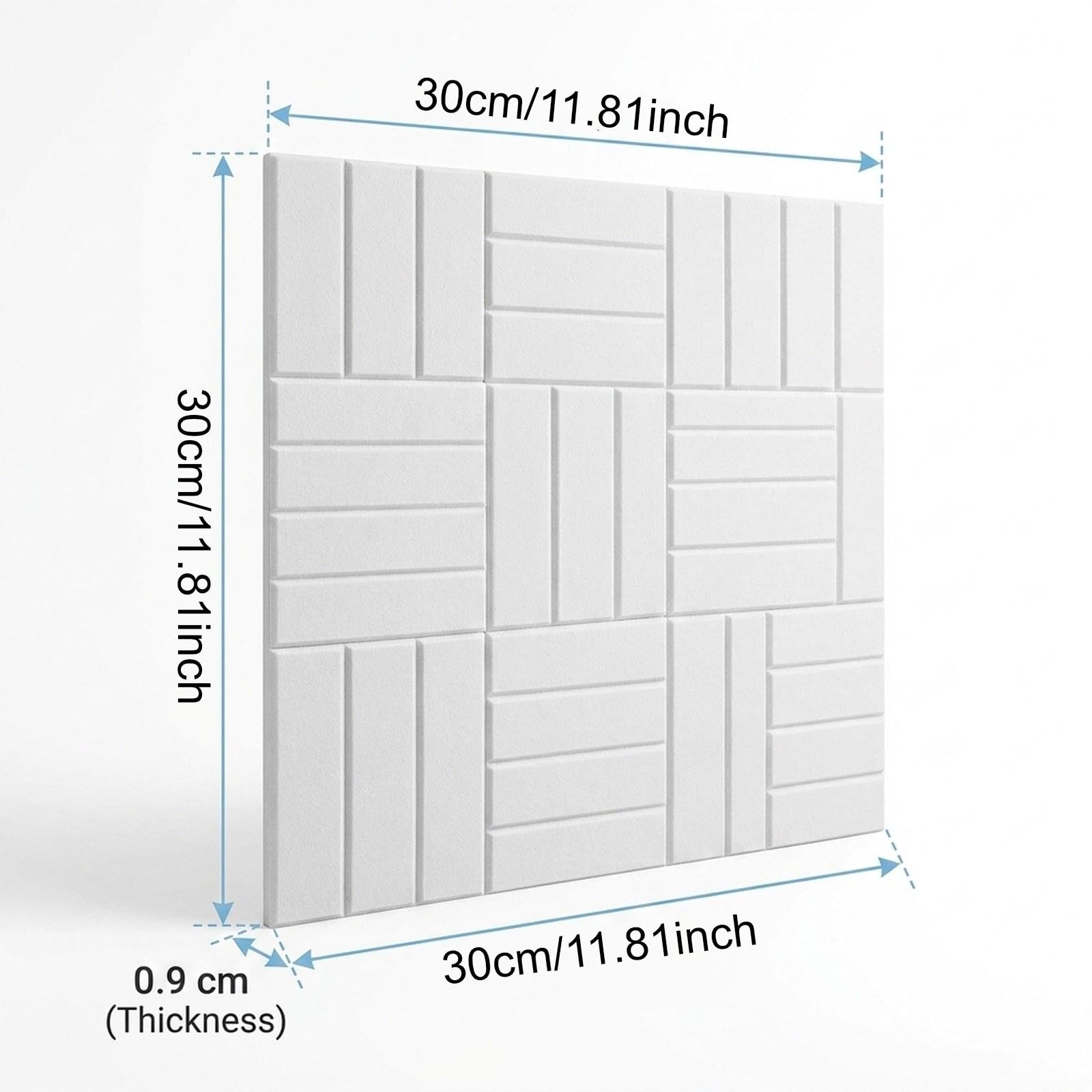 Amagogo 20 paneles acústicos pared, paneles insonorizados decorativos fácil instalación para la reducción ruido en techos estudios y oficinas, Blanco