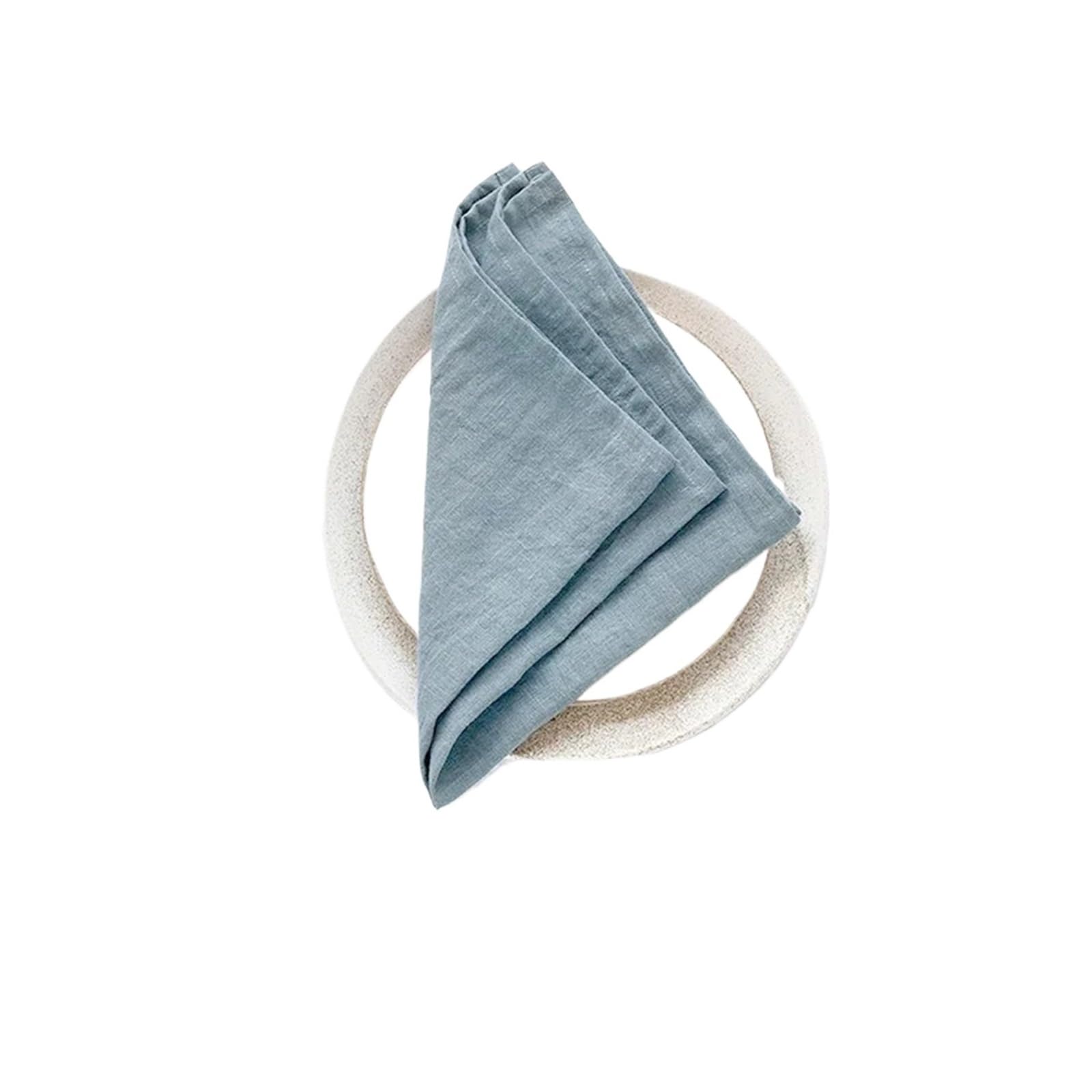 Napkins Cloth Linen Napkins Restaurant Wedding Dinner Solid Color Cloth Pure Classical Custom Home Table Napkin(Color05-40X40CM-4pcs)