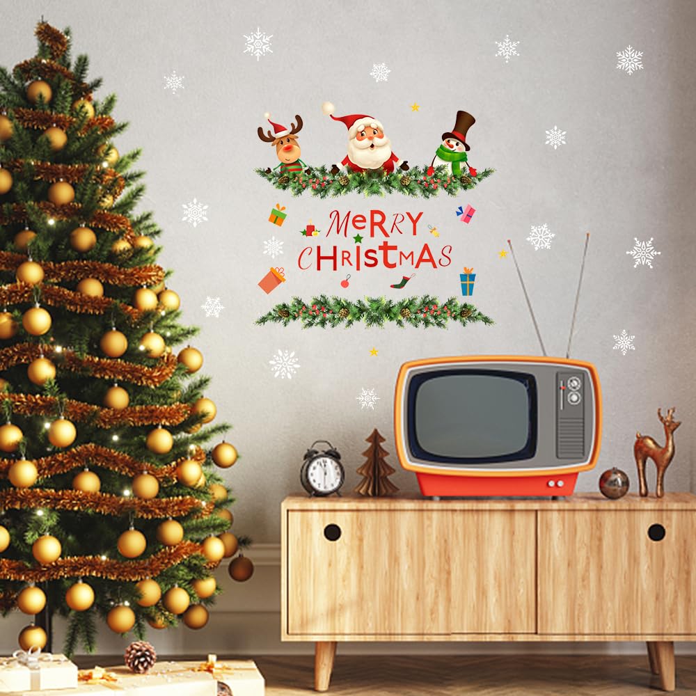 Sticker de Noël sans trace pour vitre et décoration murale propre