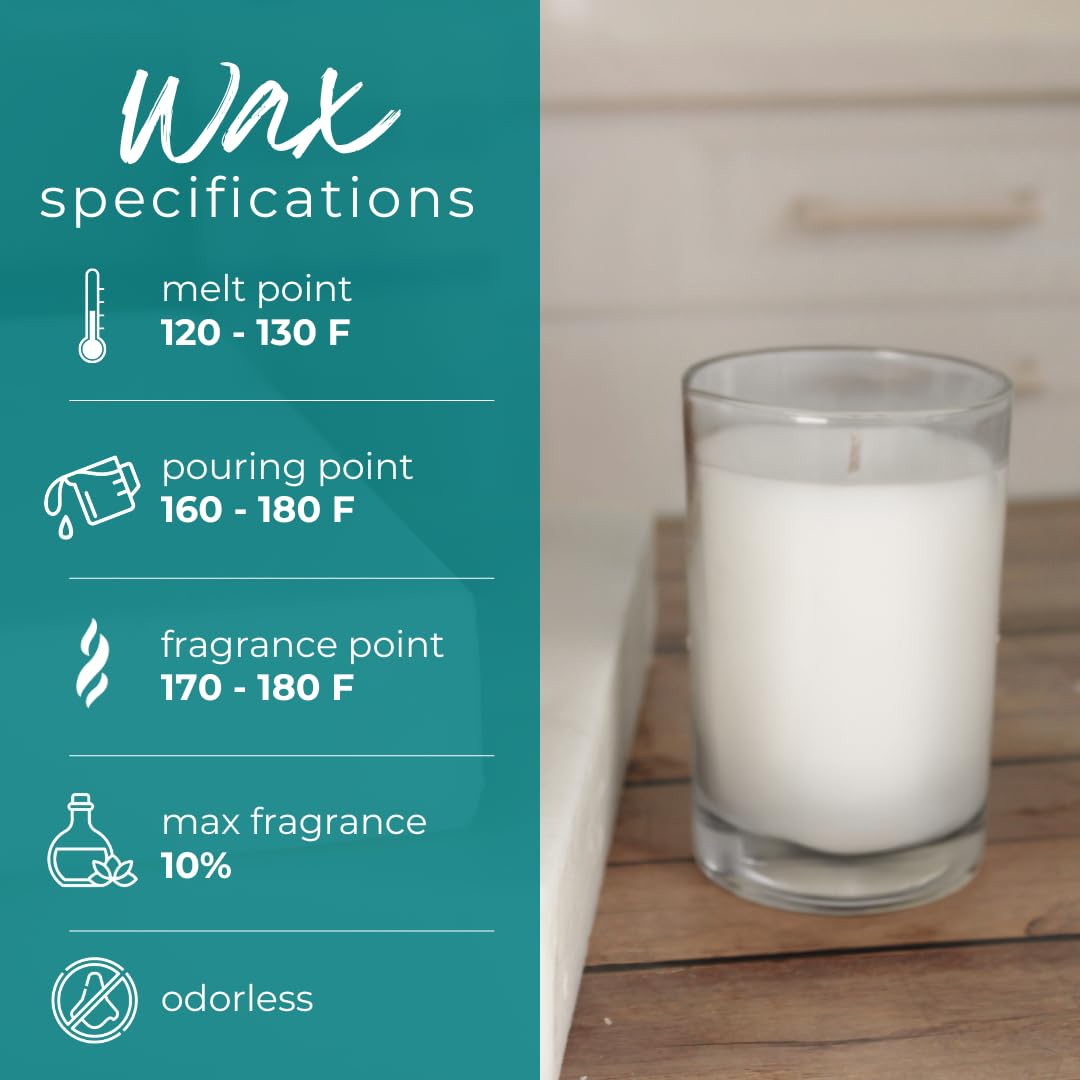 Direct Candle Supply Cera de albaricoque para hacer | Losa de cera de albaricoque de 10 libras | Mezcla cremosa para formulación de fragancia de alta carga | Suministros de fabricación