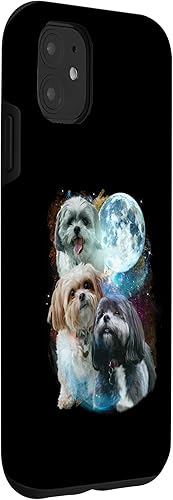 Miniatura 9 de Funda para iPhone 14 3 Moon Shih Tzu Dog Funny Canine Puppy Art Graphic Pet Humor Case
