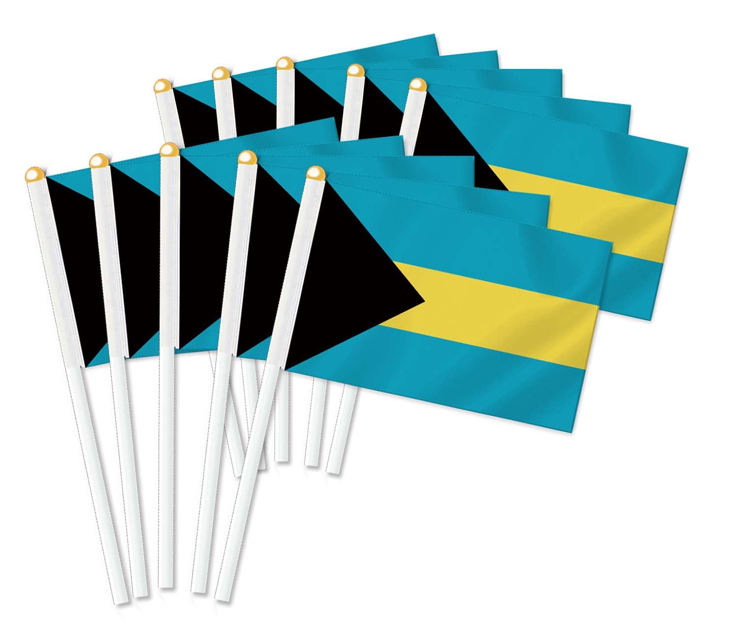 25 PCS Bahamas Handheld Flag,Bahamian Decor Hand Held Flags,Decoration Banner — image 1