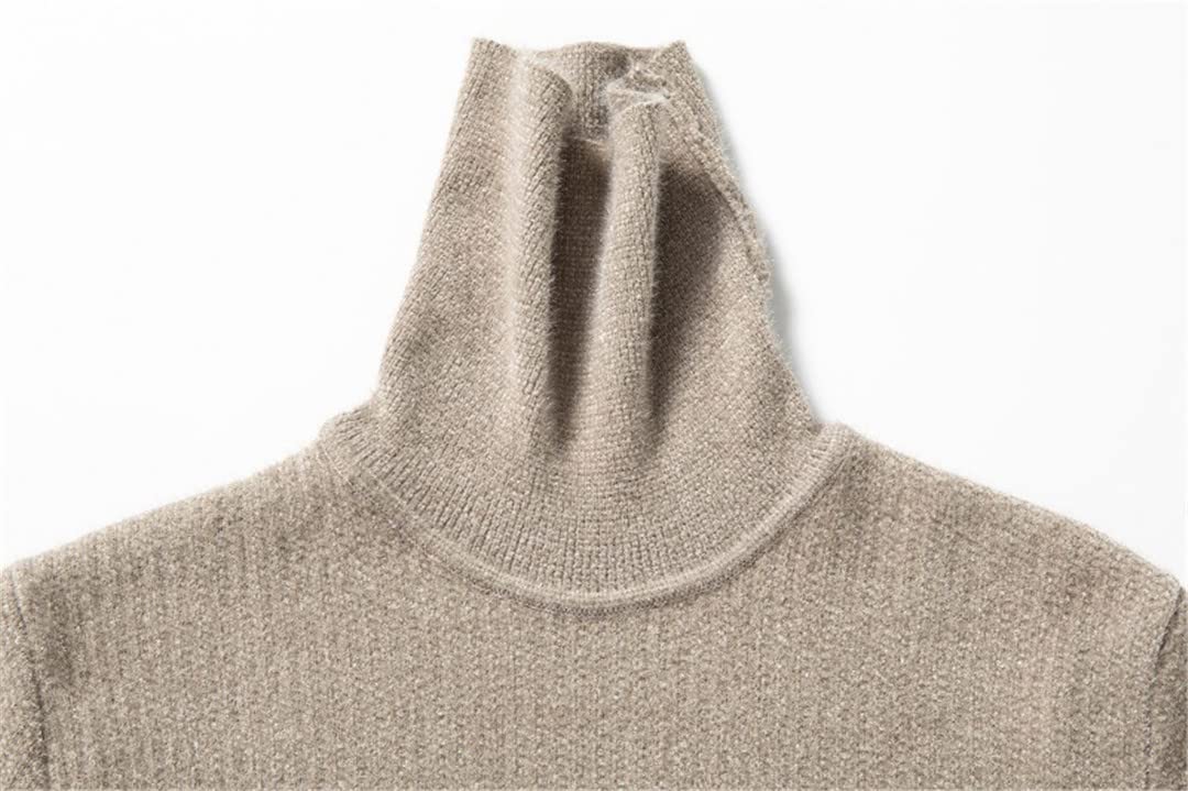Hamthuit Suéter de cuello alto de los hombres suéter de los hombres suéter de punto casual negro suéter otoño invierno hombres suéter, En8, M