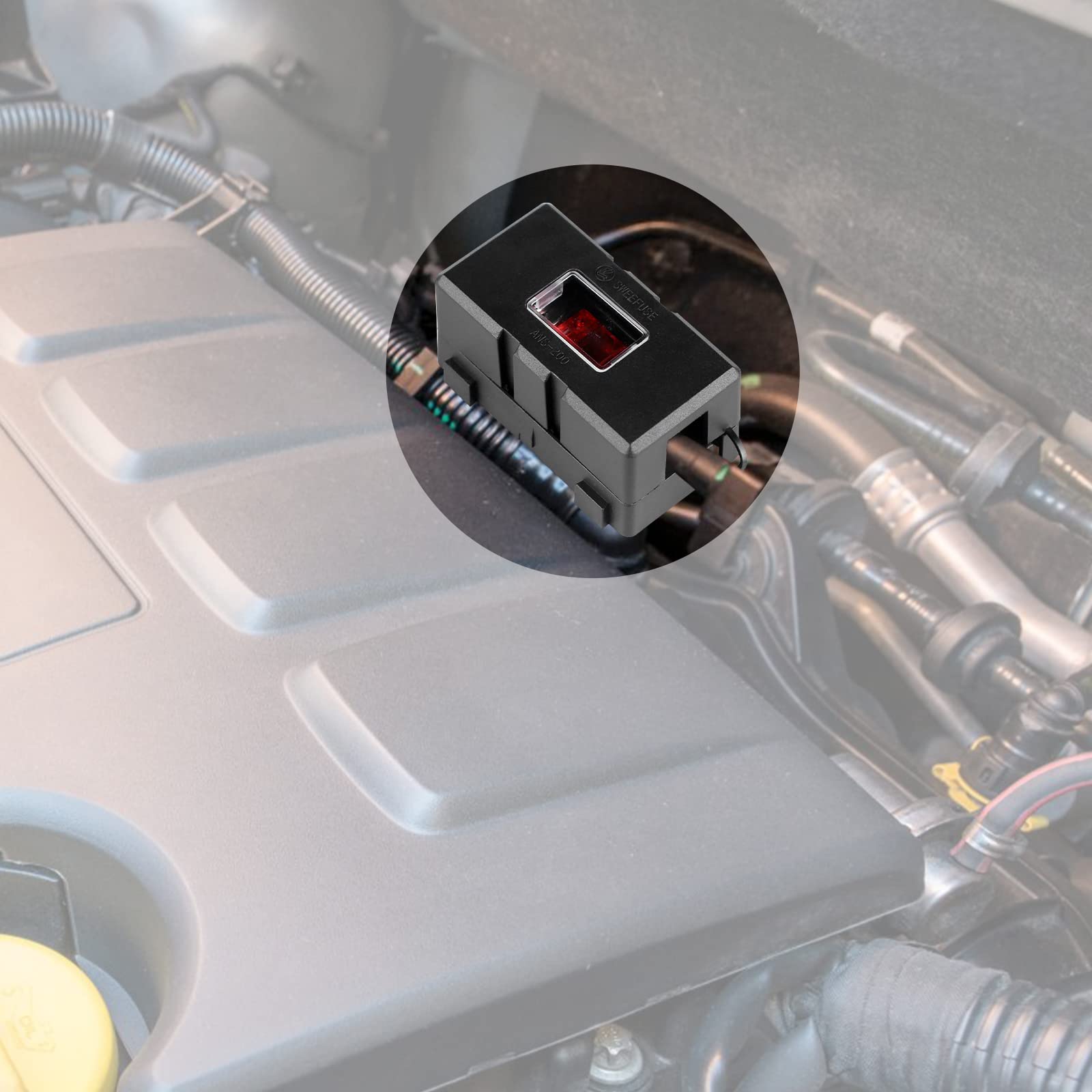 Portafusibili Midi, 6 pezzi portafusibili per auto e 6 pezzi Mega fusibili 40A 50A 60A, portafusibili auto ANS, portafusibili ad alta corrente Bolt-On Midi, portafusibili Mega per auto, camion e