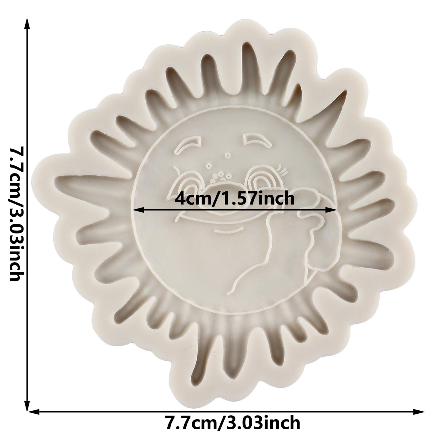 Moule en résine époxy pour miroir, soleil et lune, décoration murale, moulage en Silicone