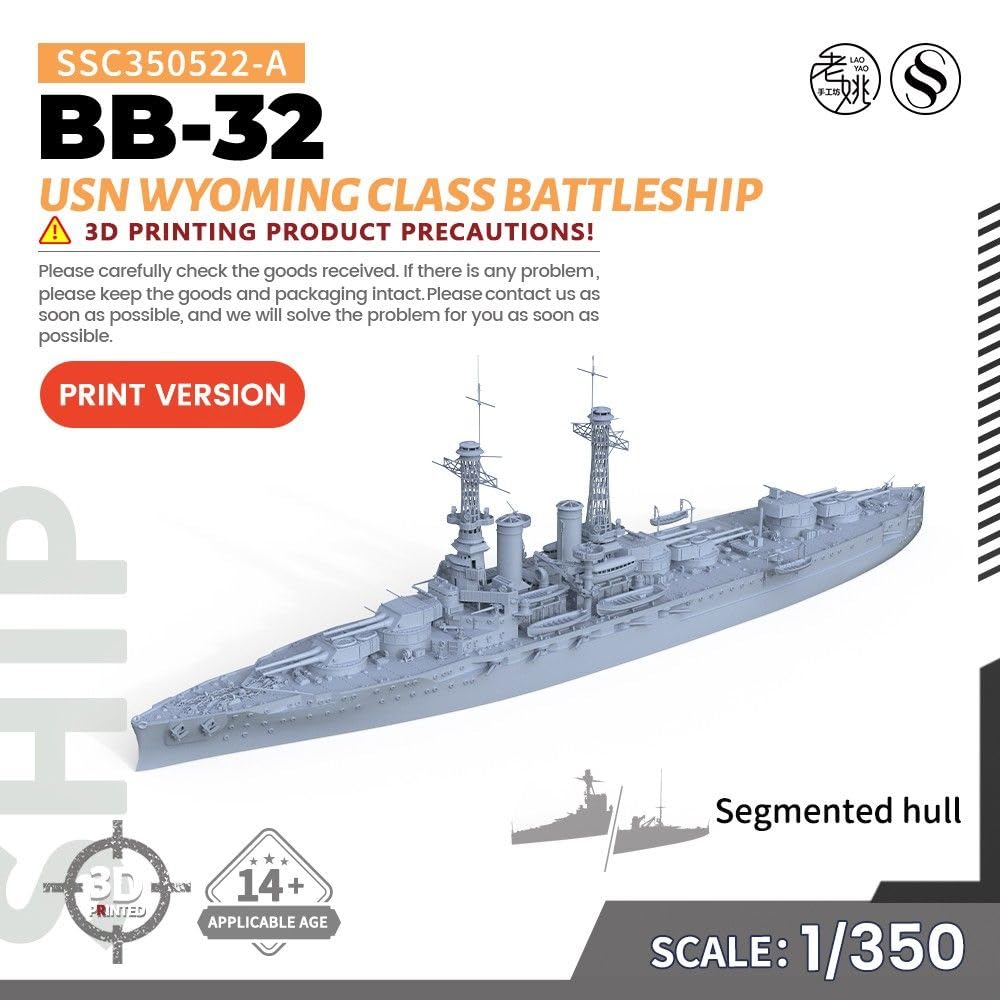 SSC350522-A Military Model Kit 1/350 Klasa Pancernik Wyoming BB-32