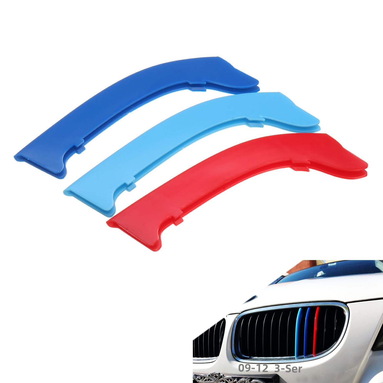 Grille color stripes Compatible with bmw accessories E90 E91 LCI 3 Series 2009-2012 325i 328i 330i 335i 12-Beams