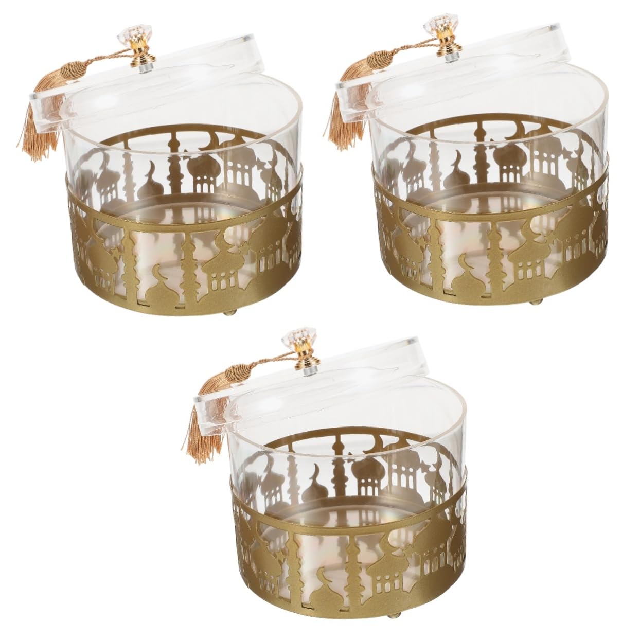 VILLCASE 3pezzi Scatola Per Dolci Riusabile Stile Contenitore Decorativo Per Matrimoni e Feste Design Elegante Per Regali e Bomboniere