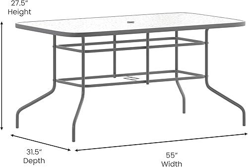 Miniatura 14 de Flash Furniture Bellamy - Mesa redonda de metal de vidrio templado de 23.75 pulgadas, color bronce Claro,Parte superior transparente/marco