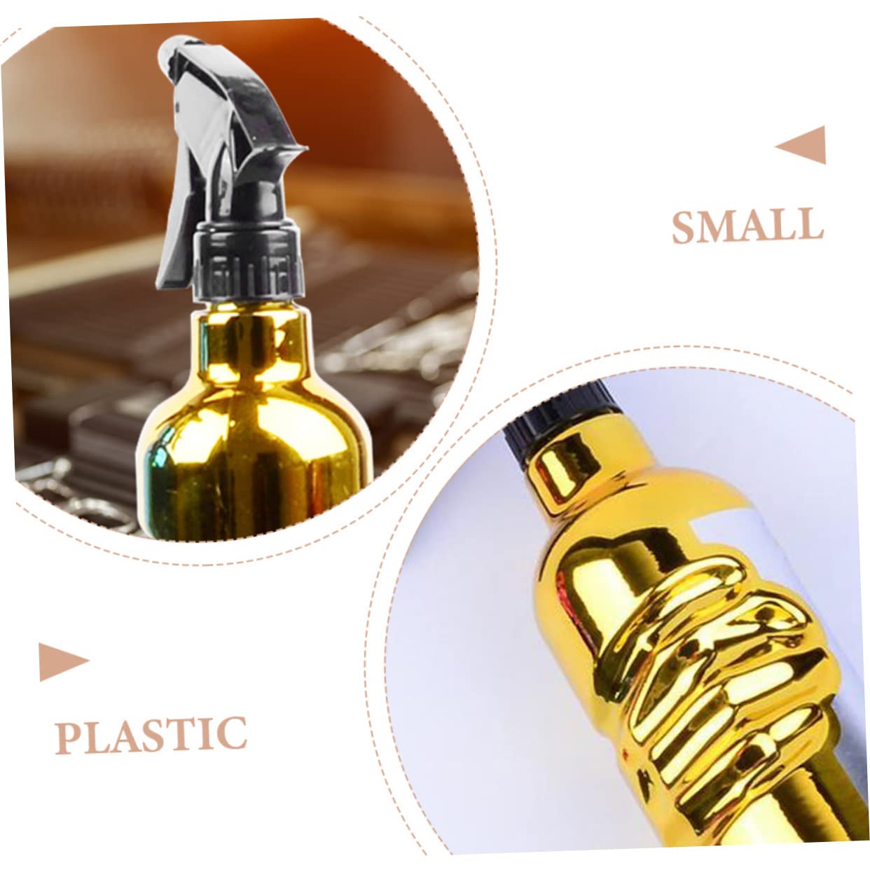 POPETPOP 4stücke Sprühflasche Im Vintage-stil Nachfüllbar Nebel Für Friseursalons Und Gartenarbeit Strapazierfähigem Goldene Farbe Effektive Anwendung