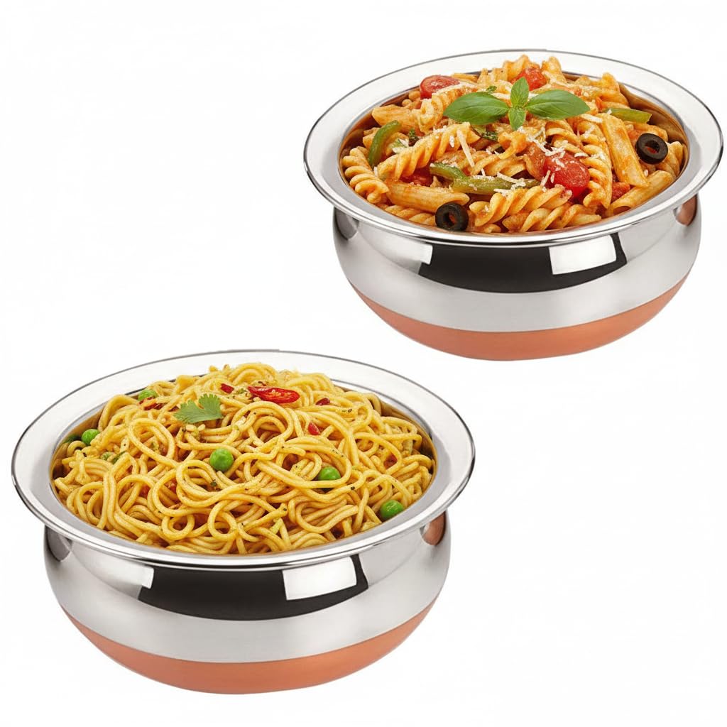 ALWAFLI Stainless Steel Handi Set - Copper Bottom -4