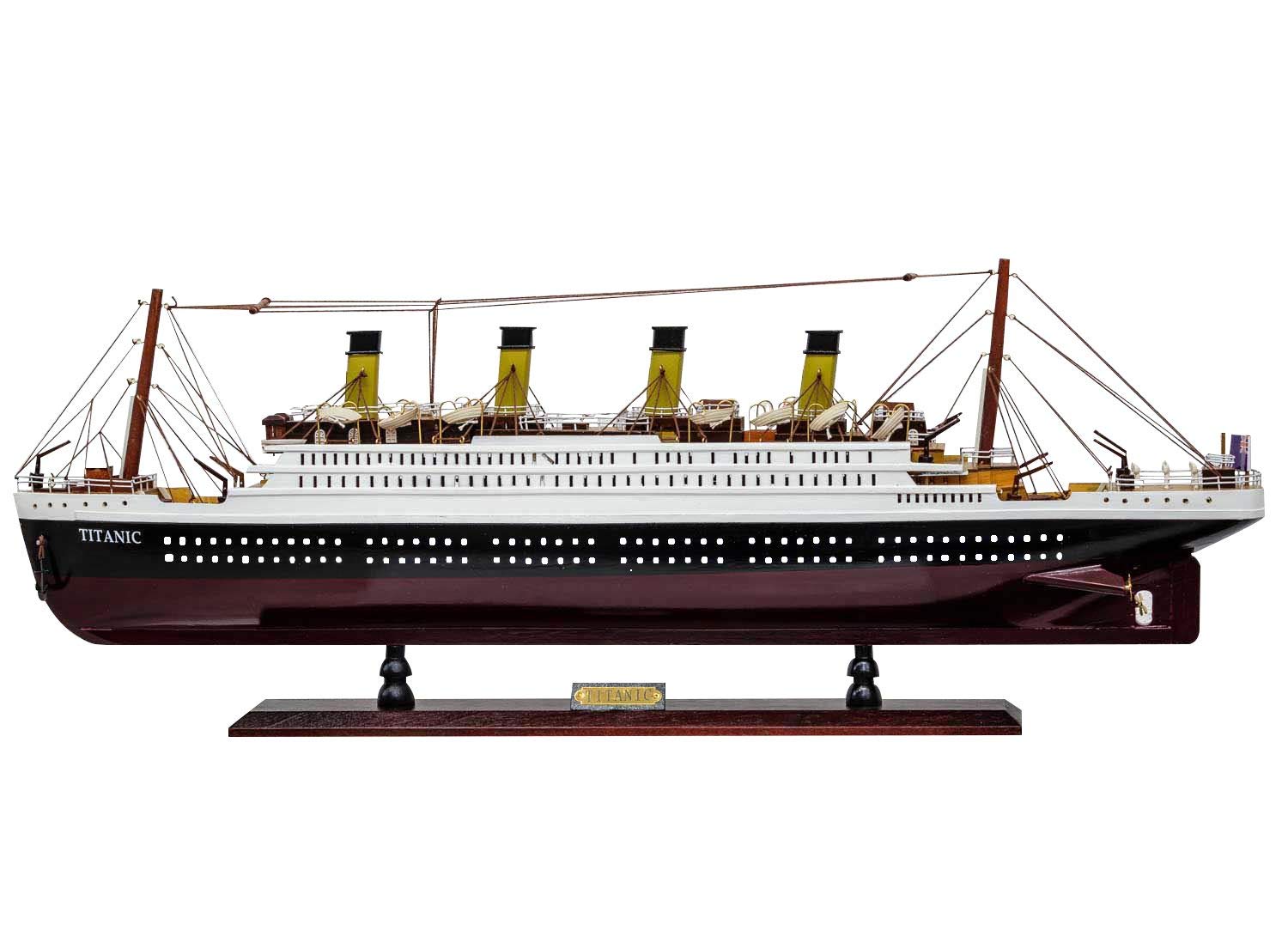 aubaho Modellschiff Titanic Model Schiff Holz 80cm Maritime Dekoration kein Bausatz