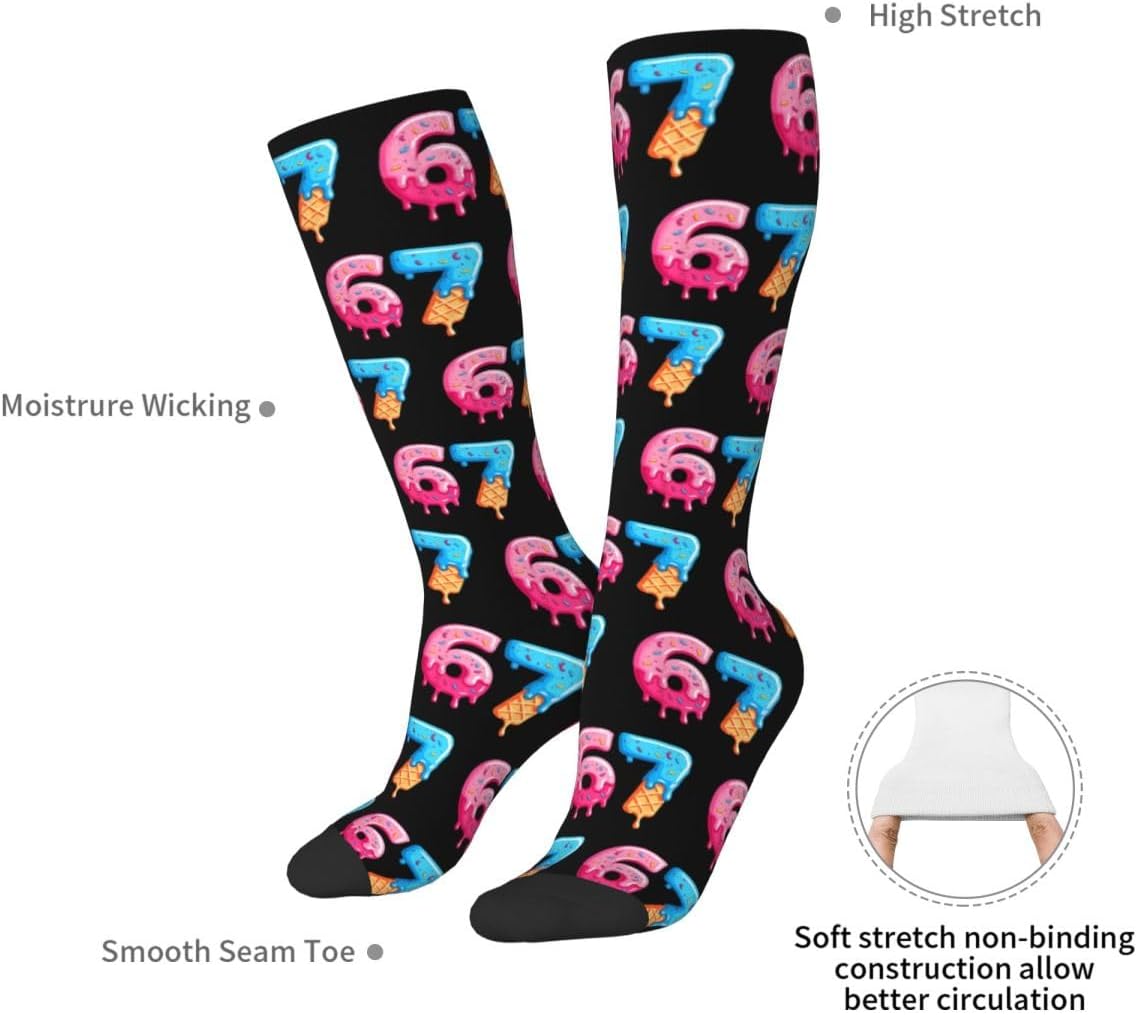 67 Six Seven Socks Meme Six Seven Design,Hilarious Funny Sock Collection to Elevate Your Style and Spread Laughter - Image 6