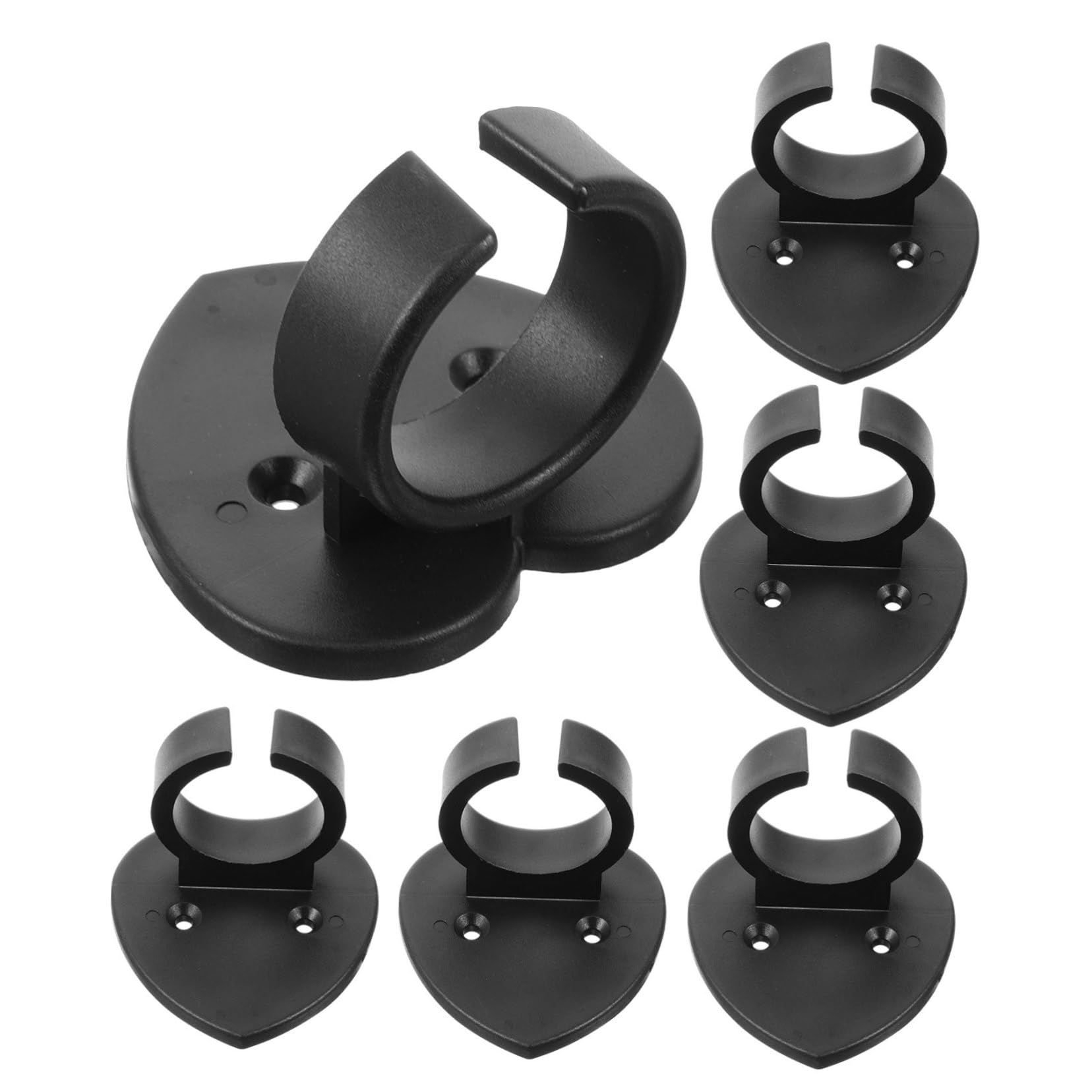 NULYLU Mic Wall Stand Bracket Anti-rolling Rings 6pcs Microphone Holder Mic Stand Mount