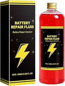100 ml de reparación de batería Líquido - Solución de reparación de líquidos | Solución de ácido de batería | Líquido de restauración de la batería para una reparación efectiva, prolonga la duración