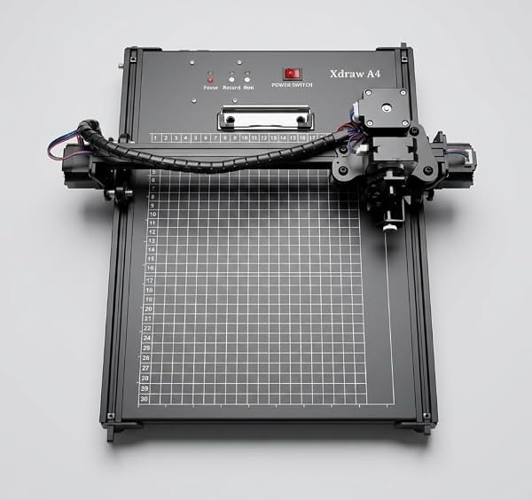 Plotter de Pluma A4 Semi-Automático, xDraw A4 XYZ Plotter de Pluma, Robot de Dibujo y Escritura con Función Offline, Base Ampliada de 12 x 12"