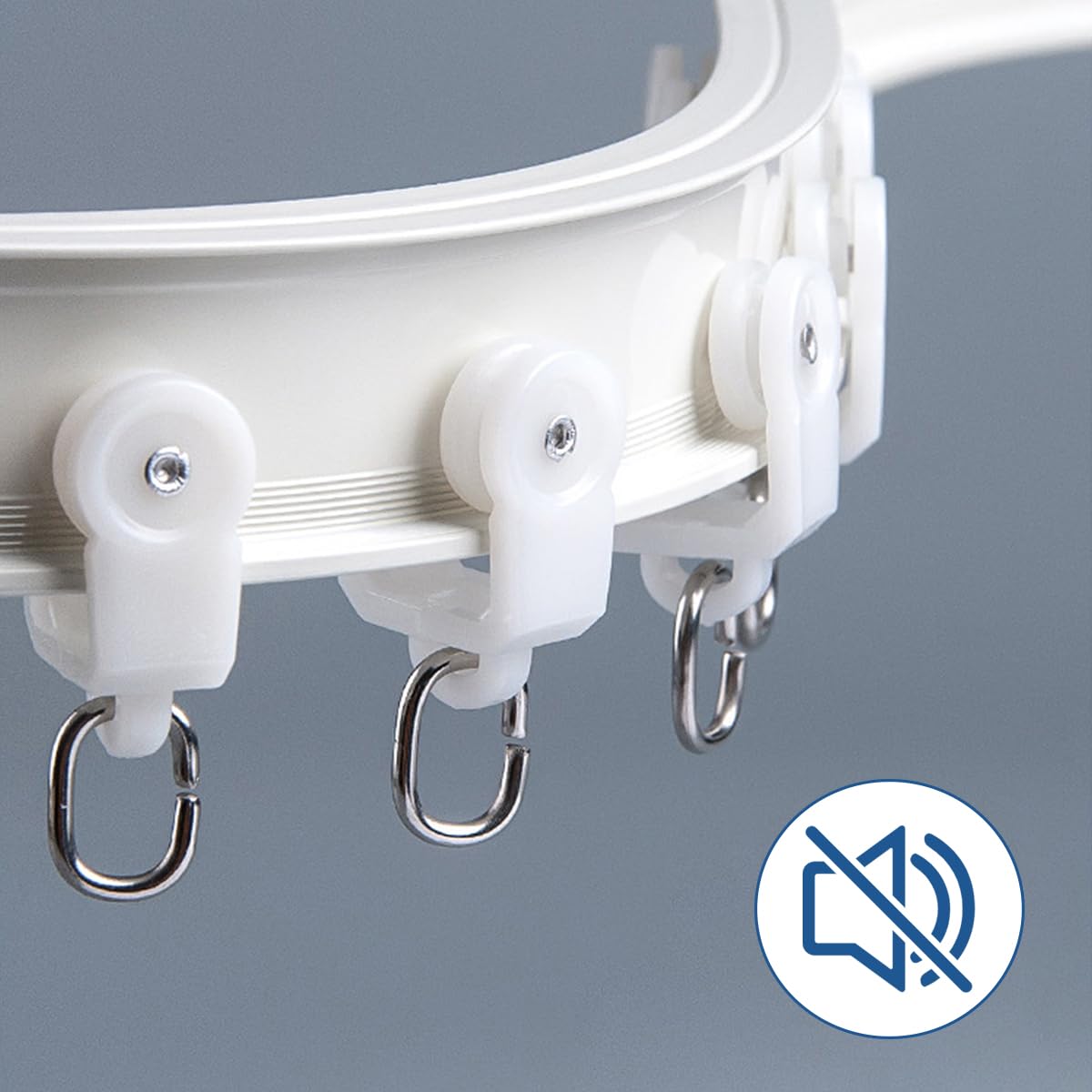 3 Metri Abs Binario Tenda Flessibile da Soffitto | Pieghevole, Silenzioso, con Montaggio Accessori per Finestre, Doccia, Camper, Camere da Letto, Soggiorni, Spogliatoi