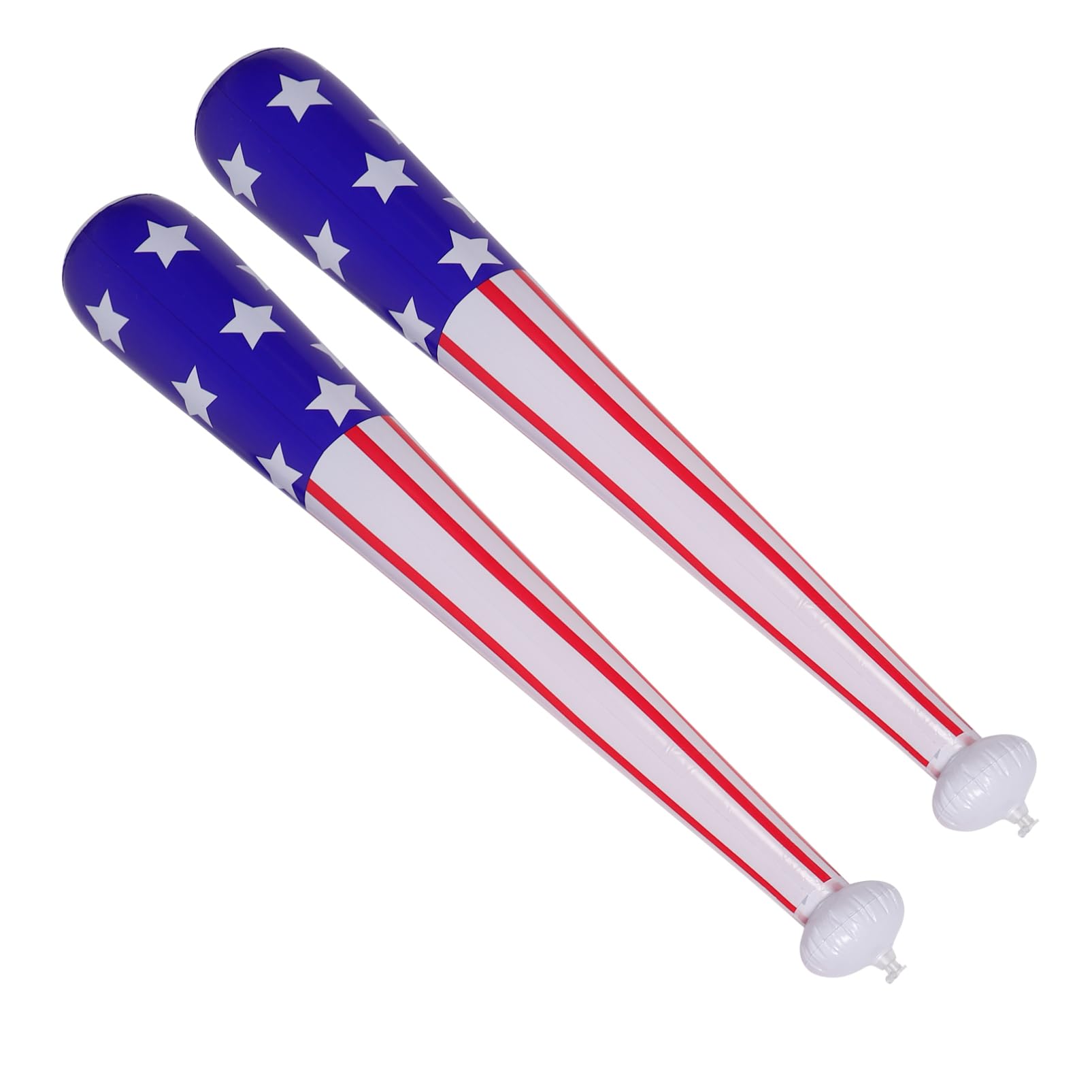 Toyvian Mazza Da Baseball Gonfiabile in Pvc Bandiera Usa, Set Da 2 Mazze Leggere e Resistenti, Giocattoli Gonfiabili Per Feste Di Baseball, Attività Ricreative e Divertimento Per Tutte Le Età