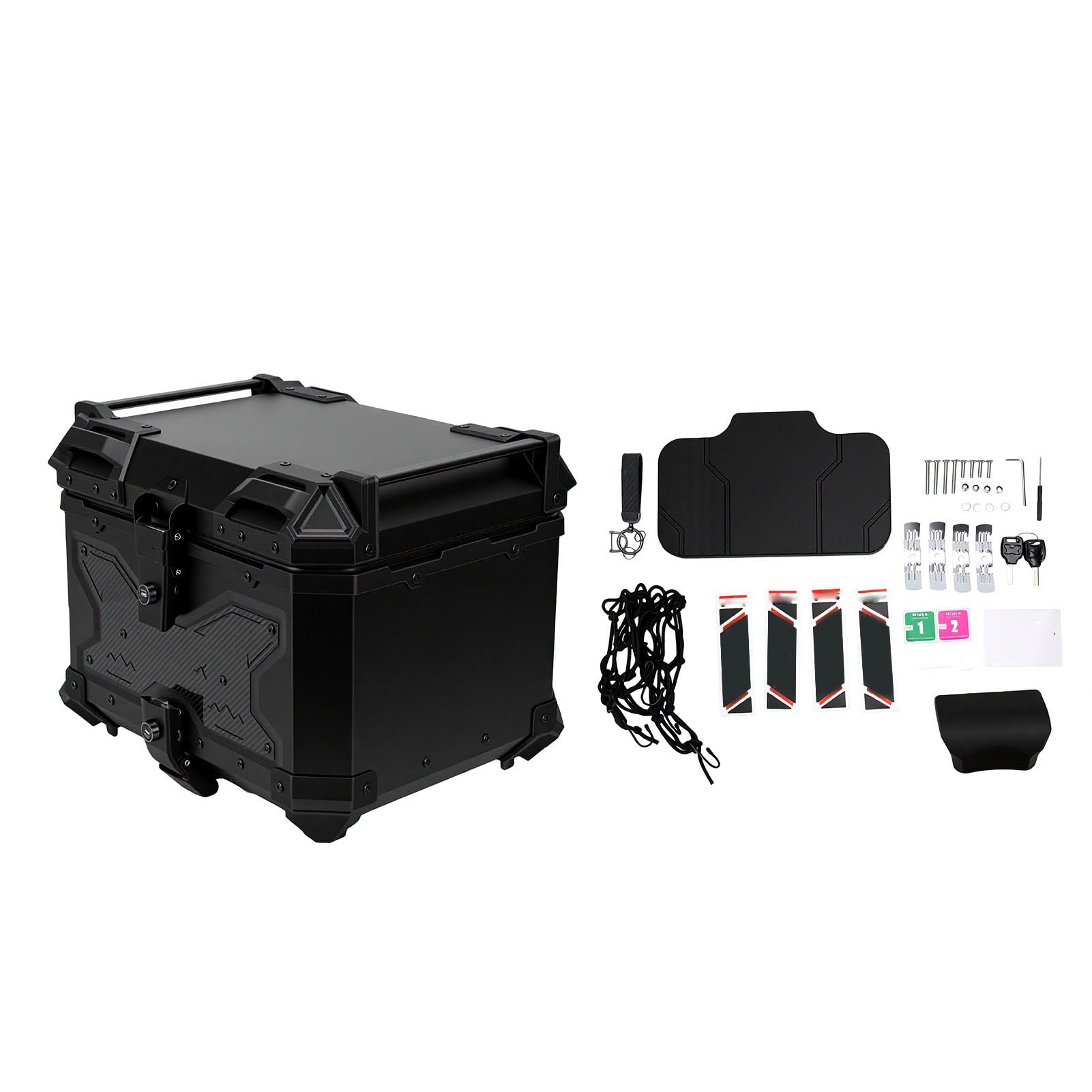 Aramox Top Case Universel Moto 45L, Coffre Arrière avec Serrure
