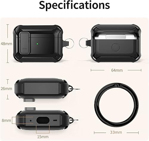 Miniatura 5 de Funda para Airpods Pro de 21 generación con kit de limpieza, funda protectora GARTOO para Airpod Pro de 2 generación para mujer, a prueba de golpes,