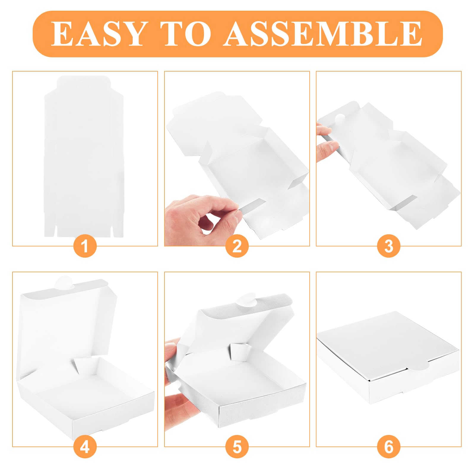 Scatole per Pizza 100 Mini 3,5x3,5 cm Quadrate Cartone Bianco