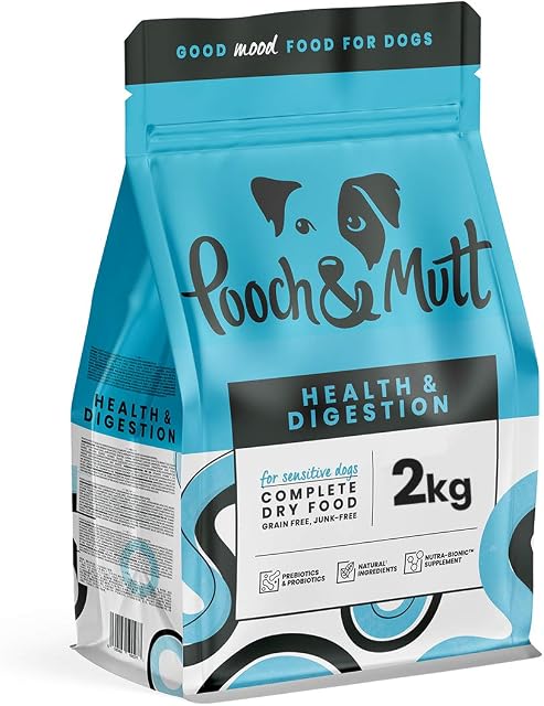 Pooch & Mutt - Health & Digestion, Complete Dry Dog Food (Grain Free), Salmon and Sweet Potato, 2kg