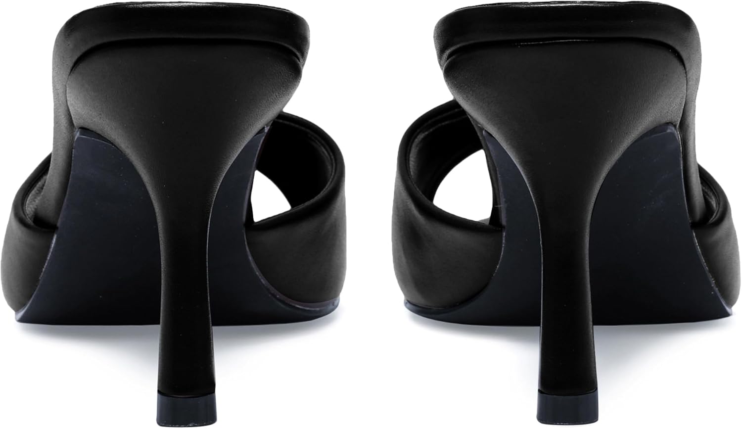 High Heel Mules for Women Slip On Open Pointed Toe Classy Patent Leather Stiletto Pumps Formal Slingback Mule Sandals Dress Walking Shoes - Image 7