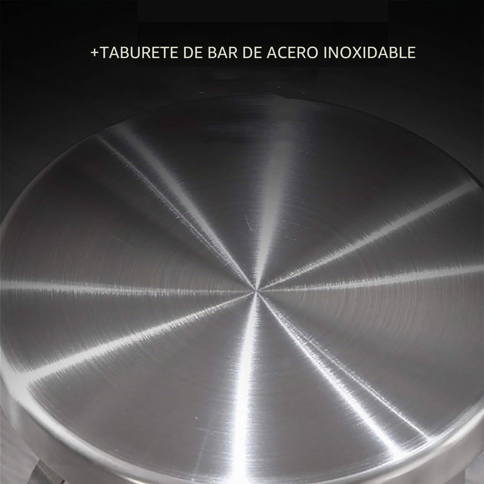 Taburete de Bar sin Respaldo de Acero Inoxidable, Taburete Alto de mostrador, Calidad Comercial, Acabado de Acero Inoxidable, Altura del Asiento de 65 cm / 75 cm, Uso en Interiores y Exteriores
