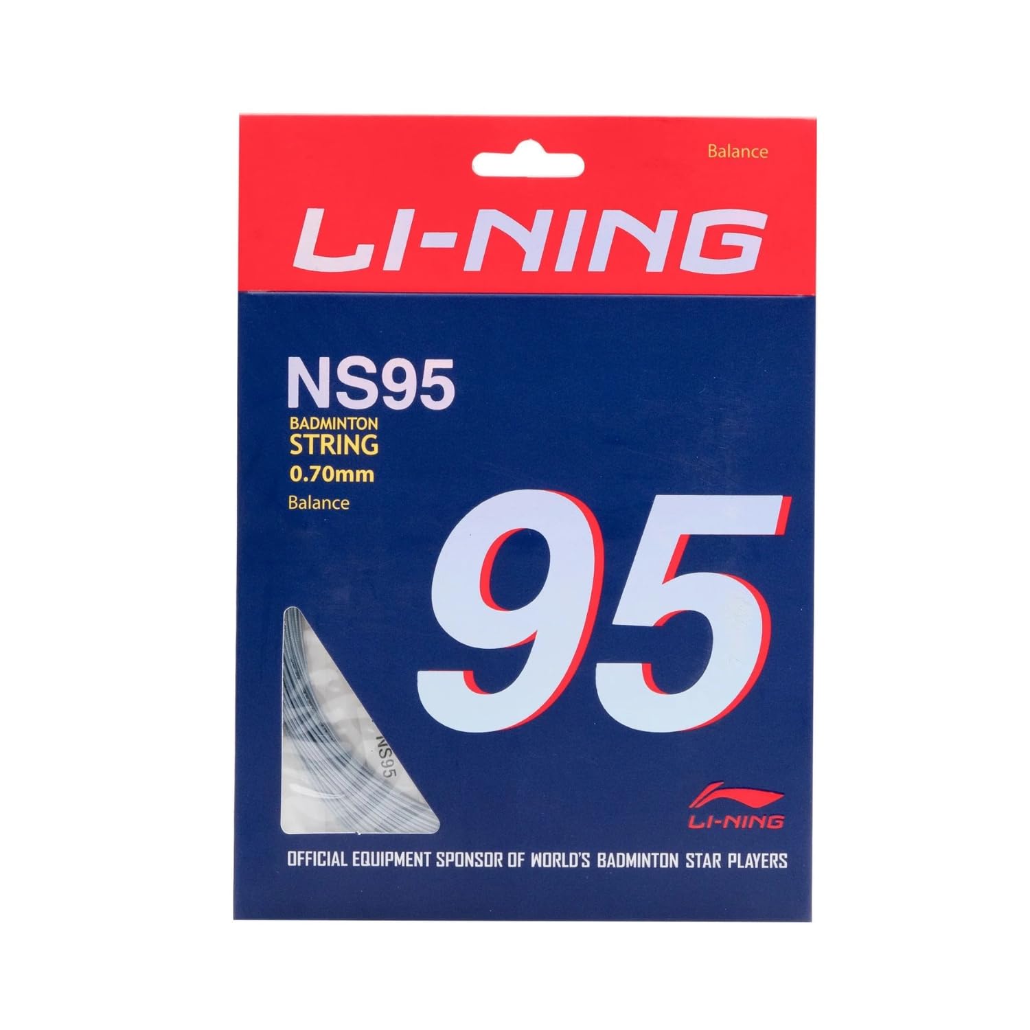 Li-Ning NS 95 Badminton String, 70mm (Silver)