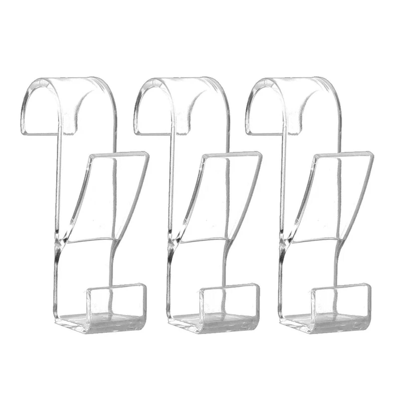 Shungong A-3Pcs-Transparent 3/6Pcs Heated Towel Rack Hooks - Durable Space-Saving Bath Hooks For Towels, Scarves, And Clothes(A-3Pcs-Transparent)