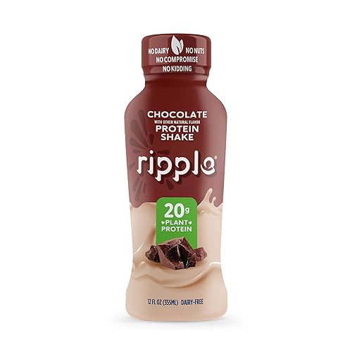 Miniatura 5 de Ripple Batido de proteína vegana, chocolate de 12 onzas líquidas (paquete de 12) y batido de proteínas veganas Ripple (paquete de 12)  Paquete de 24