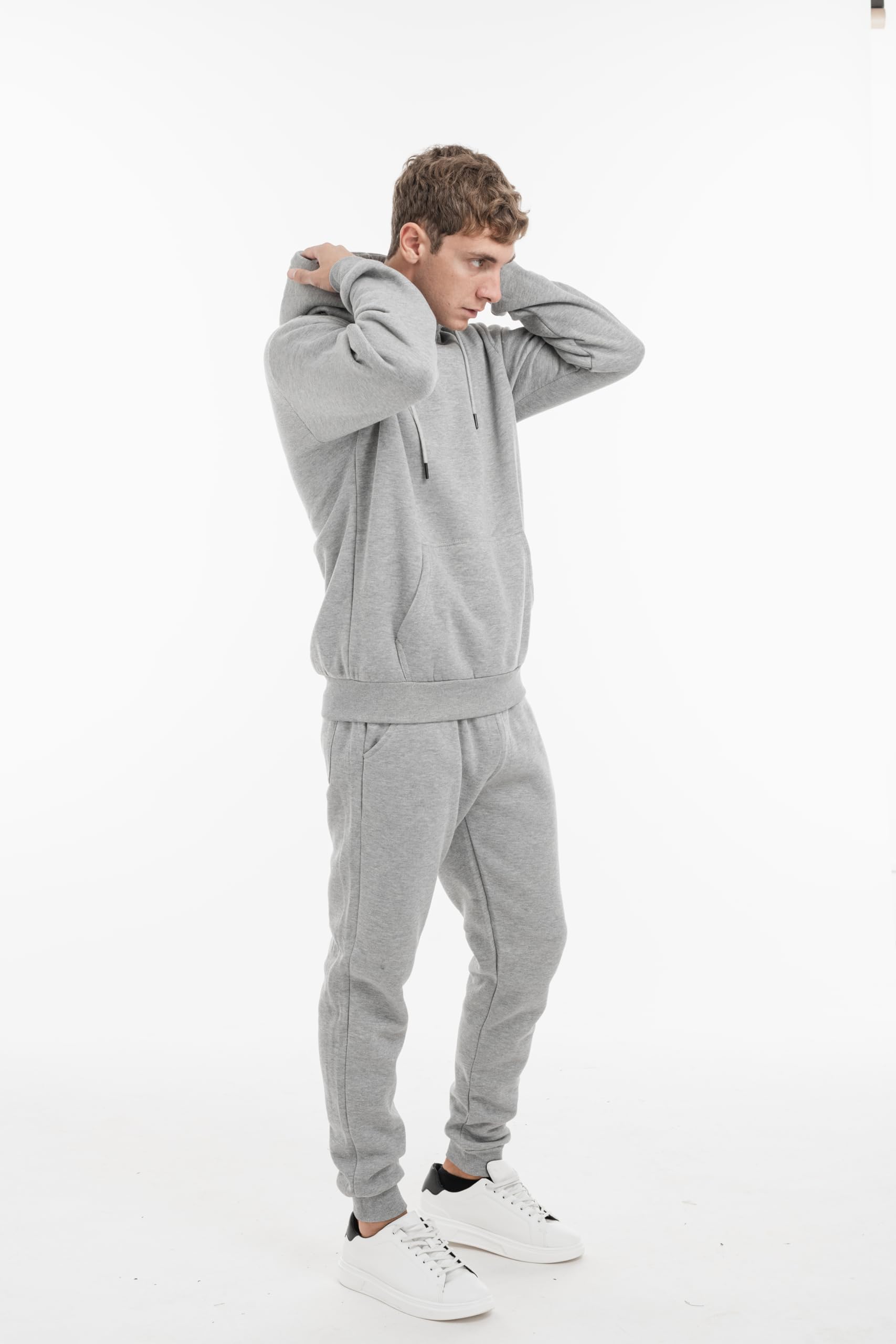 TONY BACKER Tuta Uomo In Cotone Sportiva Con Chiusura Zip Completo Tuta In Casa
