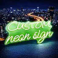 Custom Neon Signs, Personalised LED Neno Ligh Sign, Customizable Neno Sign for Wedding, Bedroom Decor, Birthday Party Gift, Christmas, Bar - Gradient Green