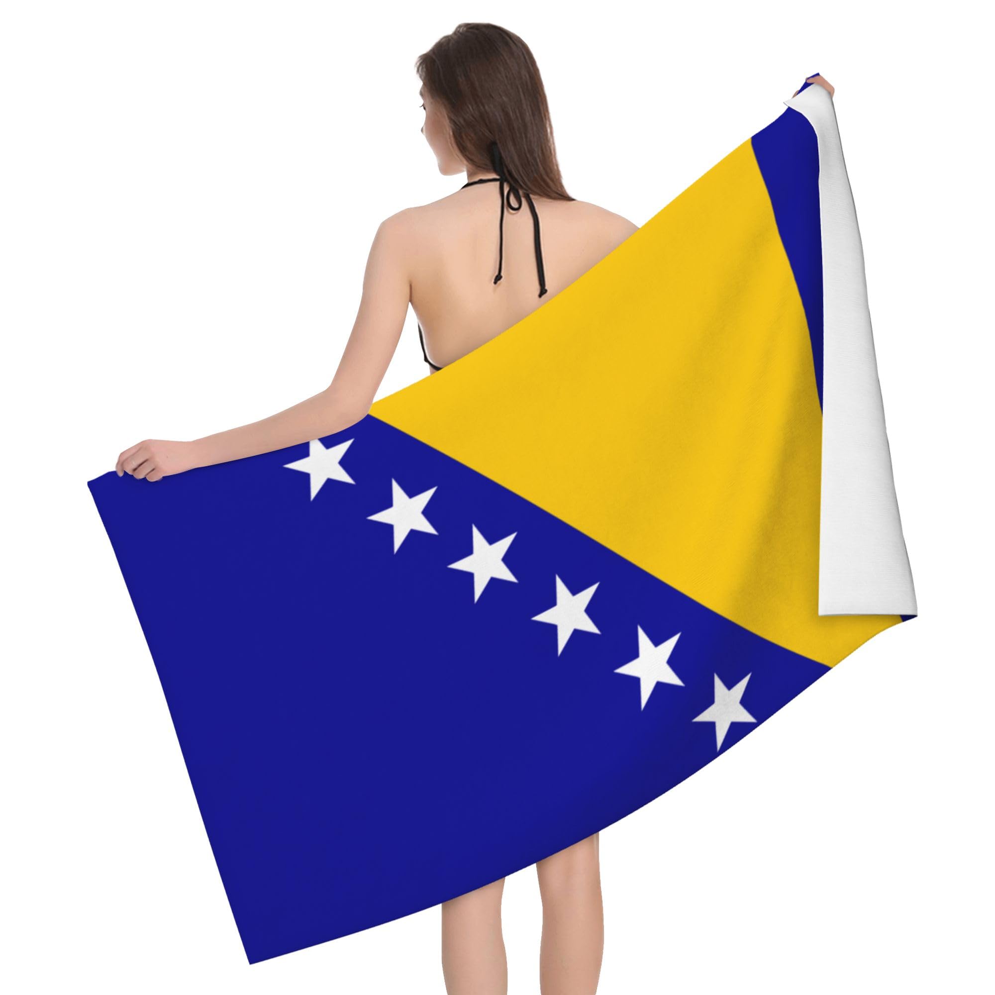 Toalla de baño de Bosnia de 80x130 cm, toalla grande absorbente para mujer