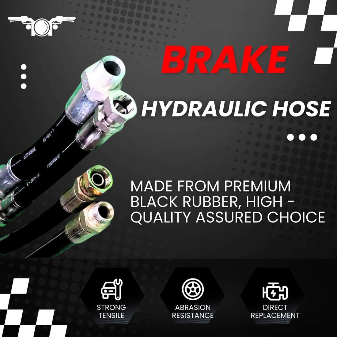 Arrhythmic Brake Hose Rear Driver Side Brake Hydraulic Hose 1 Piece for Ford F-150 2.7L 2015 2016 2017, for 3.5L 2015 2016 2017, for F-150 5.0L 2015 2016 2017